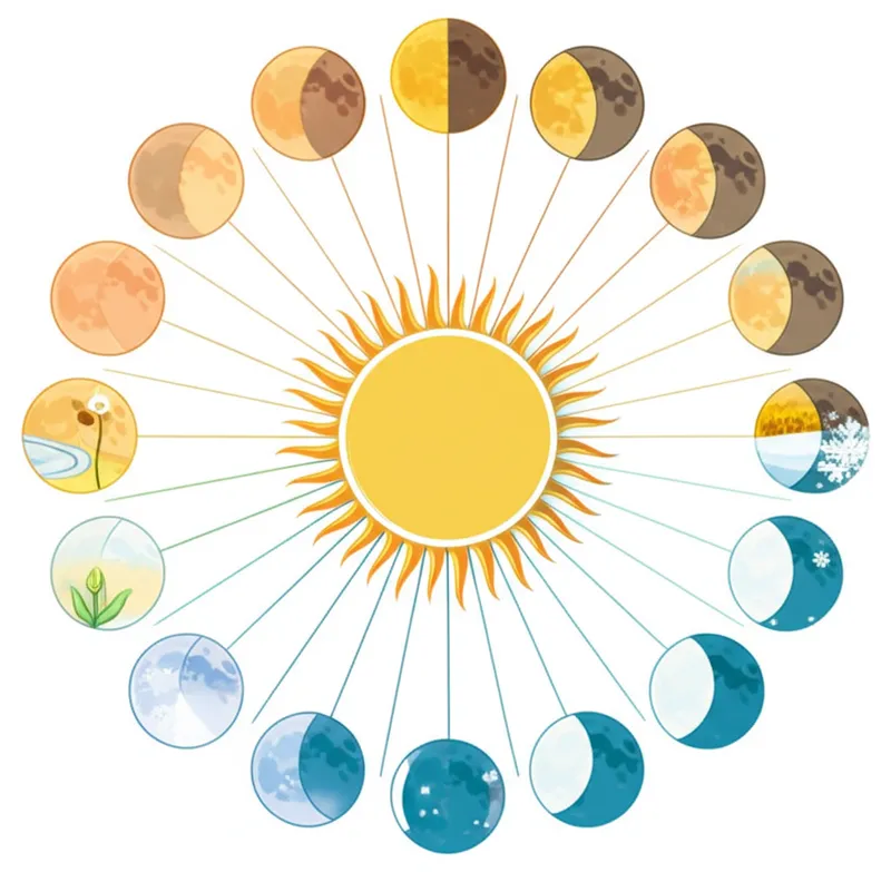 Визуальная иллюстрация слова «months» - Месяцы