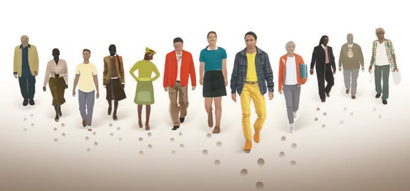 Visual illustration for the word "procession" - The act of progressing or proceeding.