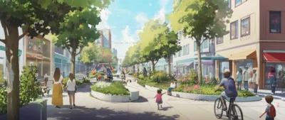 Illustration pedestrianized - Image 1