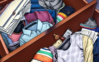 Illustration rummaging - Image 1