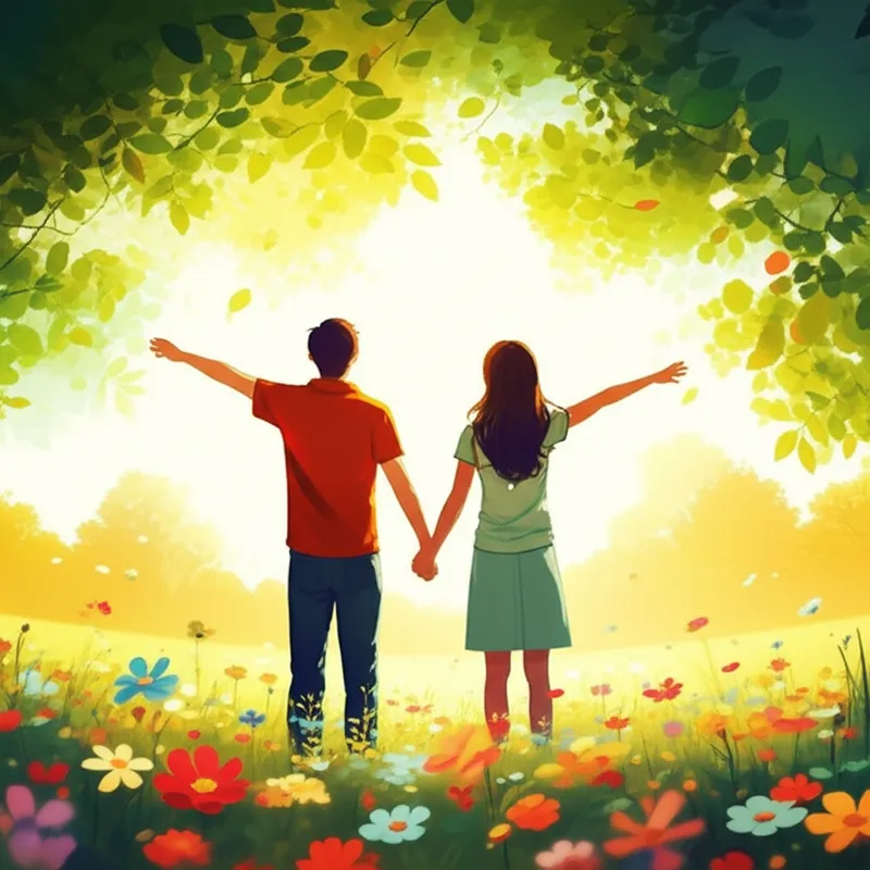 单词"joyful"的视觉插图 - 快乐的,喜悦的。