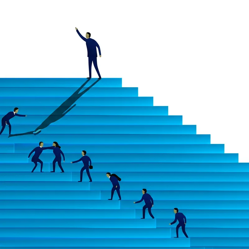 Ilustración visual de la palabra "in" - Influencia, poder