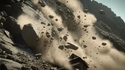 Illustration rockslide