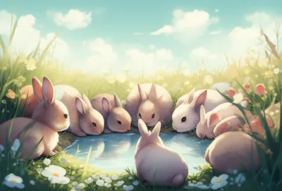 Illustration bunnies - Image 1