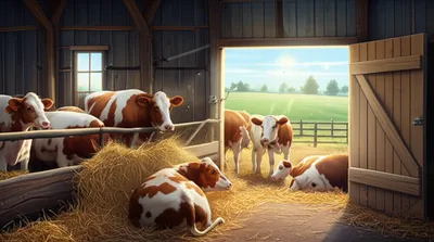 Illustration cowhouse