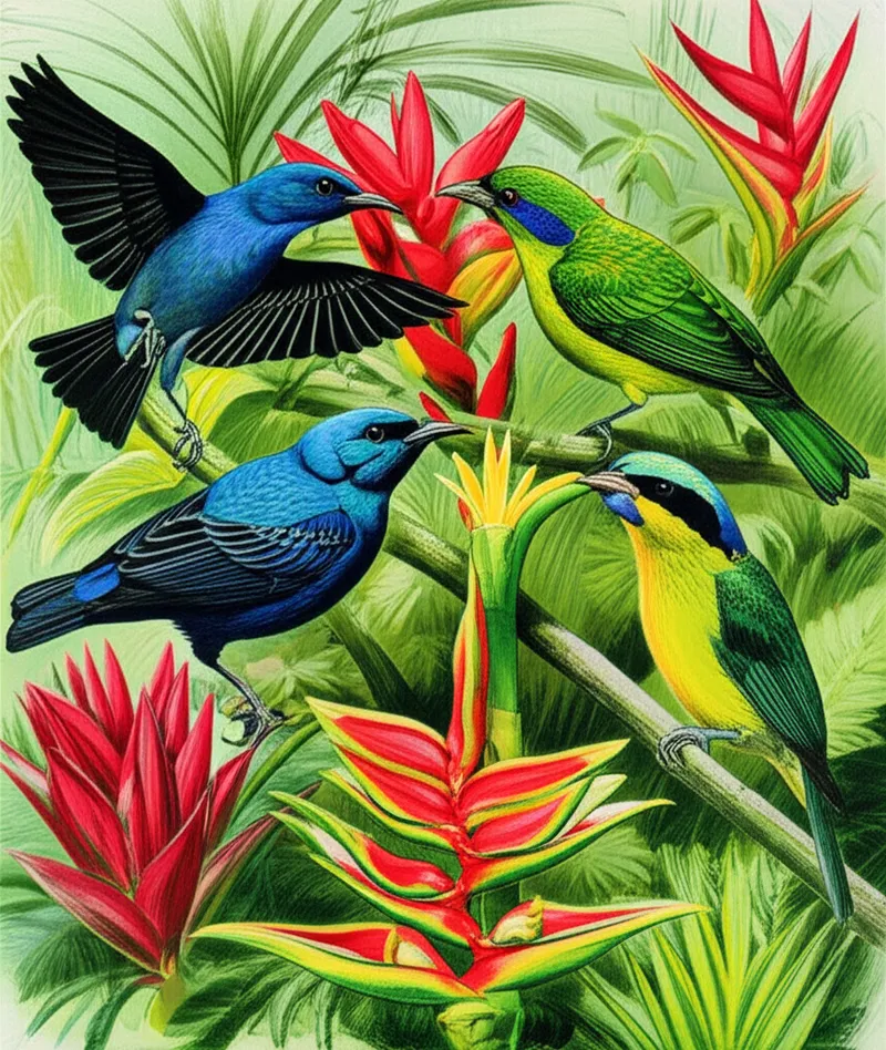 Визуальная иллюстрация honeycreeper: Медососы - Изображение 2