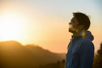 Illustration exhalation