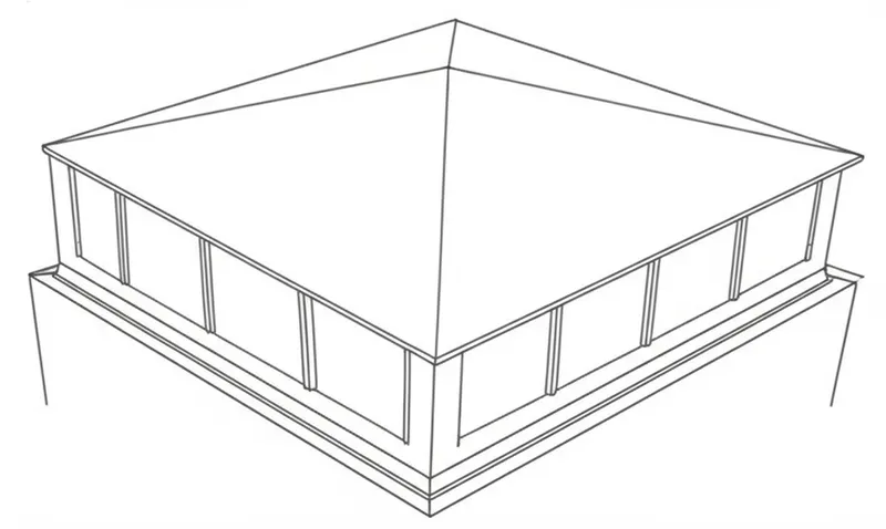 Illustration visuelle du mot « roof » - Toit
