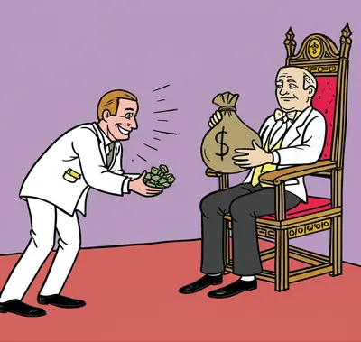 Illustration sycophantic