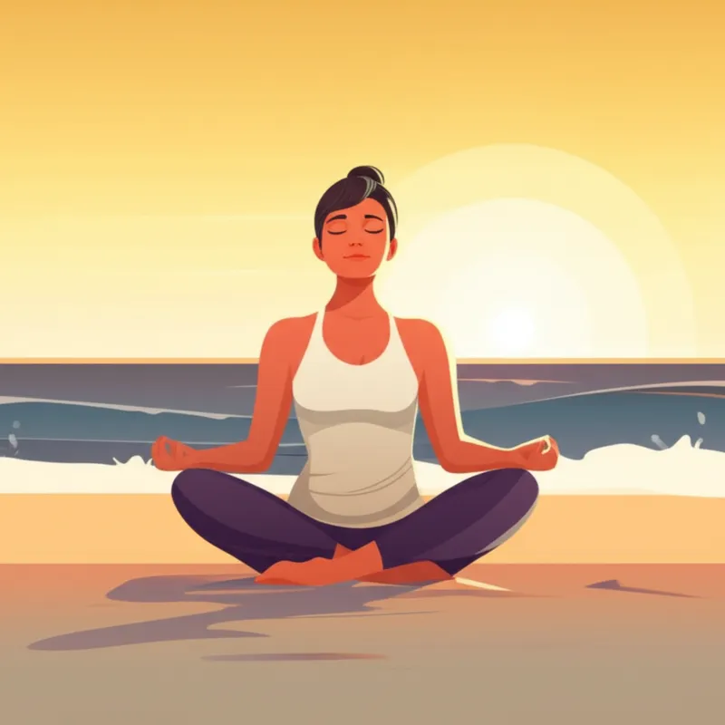 Visuelle Darstellung für das Wort „relaxed" - Sich beruhigen, entspannen