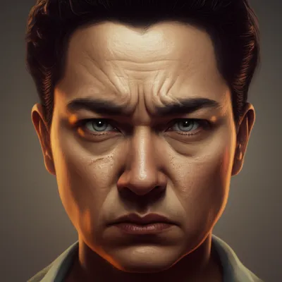 Illustration frowning - Image 1