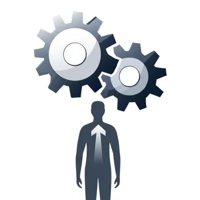 单词"behind"的视觉插图 - 后面，后部。
