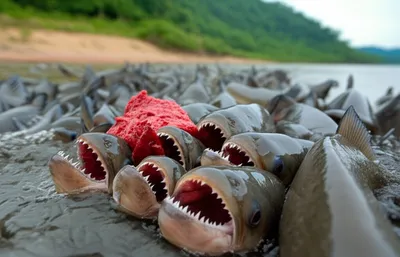 Illustration piranhas