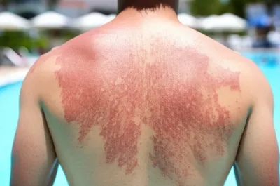 Illustration sunburned