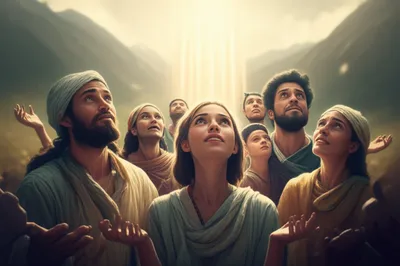 Illustration praising