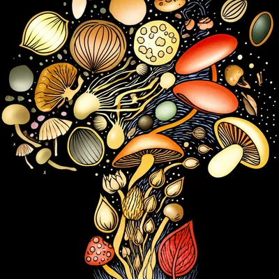 Illustration mushrooms - Image 1
