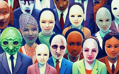 Ilustración visual de la palabra "personas" - Rol social