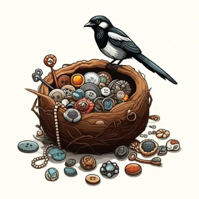 Illustration magpies - Image 1