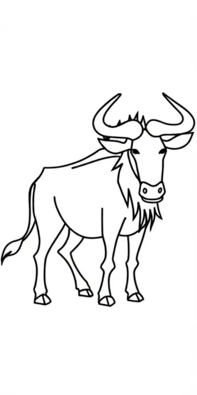 Illustration wildebeest - Image 2