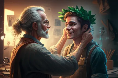 Illustration praising - Image 1