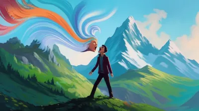 Illustration yodelling