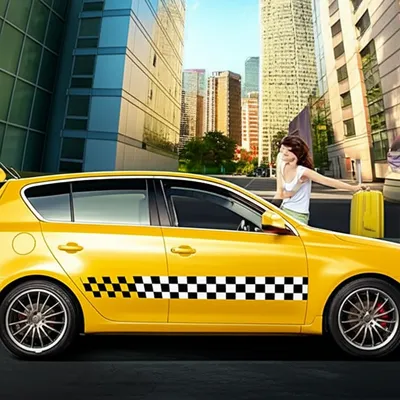 Illustration taxicab