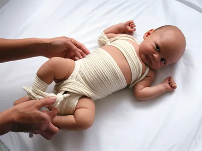 Illustration swaddled