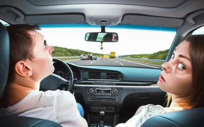 Illustration rubbernecking