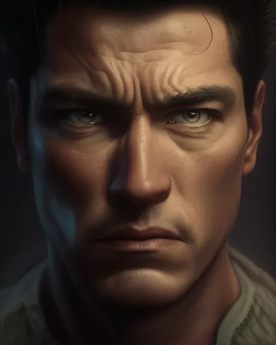 Illustration scowling - Image 1