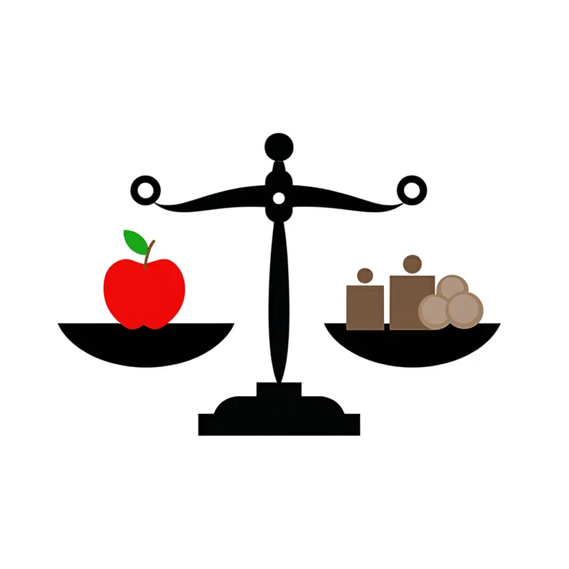 Illustration visuelle du mot « weighing » - Peser