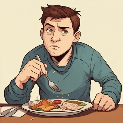 Illustration scoff - Image 1