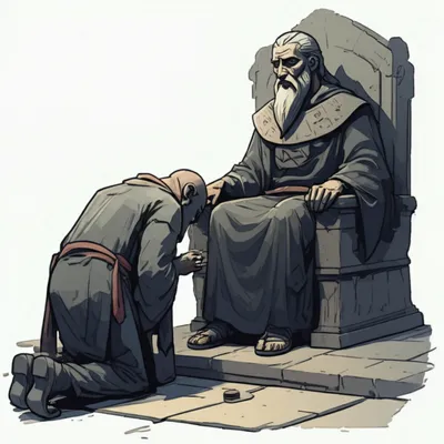 Illustration kowtowed