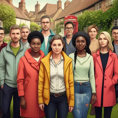 Illustration visuelle du mot « en » - Les Anglais, les Anglaises