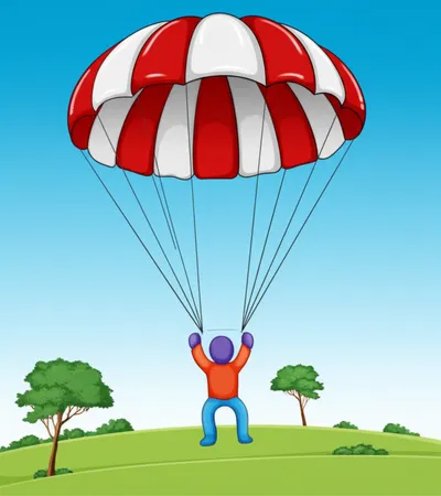 Illustration parachutes