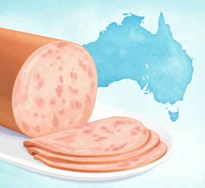 Illustration visuelle du mot « devons » - Devon, saucisse