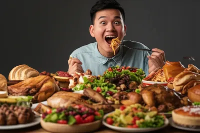 Illustration gormandizing