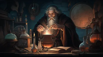 Illustration alchemical