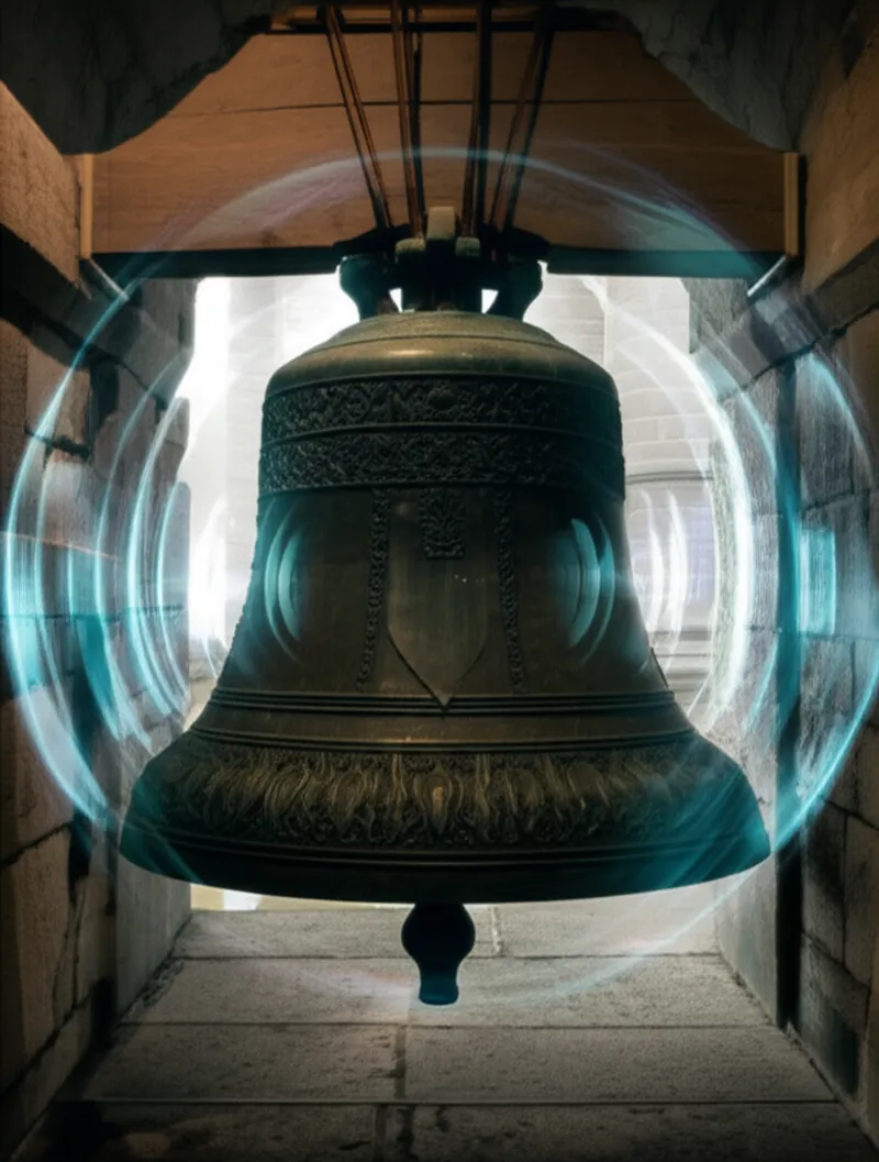 Hình ảnh minh họa cho từ "bong" - Tiếng chuông ngân, tiếng chuông lớn.
