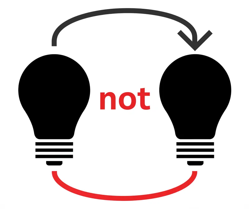 Визуальная иллюстрация слова «not» - Отрицание