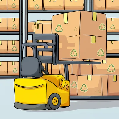 Illustration forklift