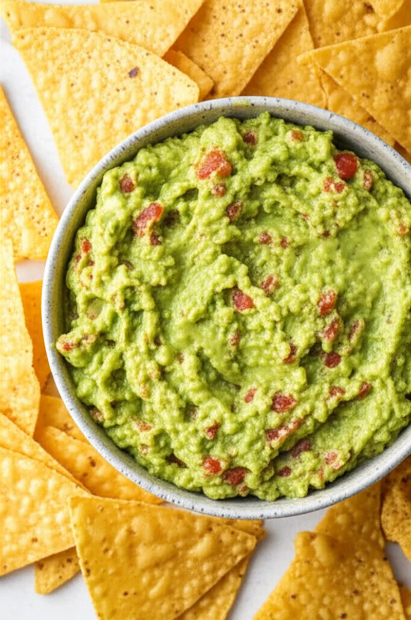 单词"guacamole"的视觉插图 - 鳄梨酱，牛油果酱。
