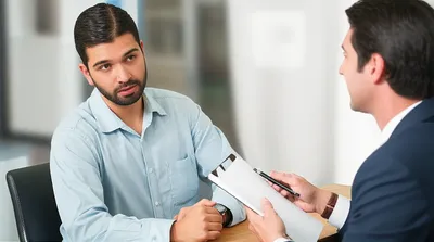 Illustration interviewing