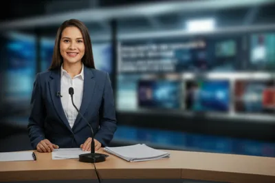 Illustration anchorwoman