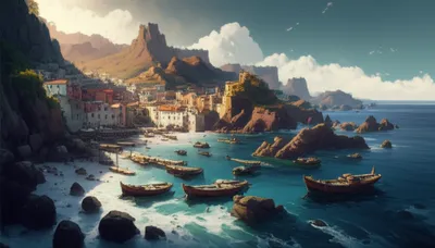 Illustration harbour - Image 1